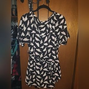 Modcloth black bird tunic medium